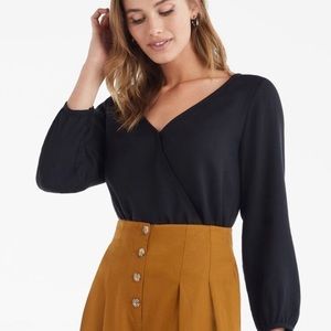 SOLD Vetta Capsule Gathered Sleeve Wrap Top